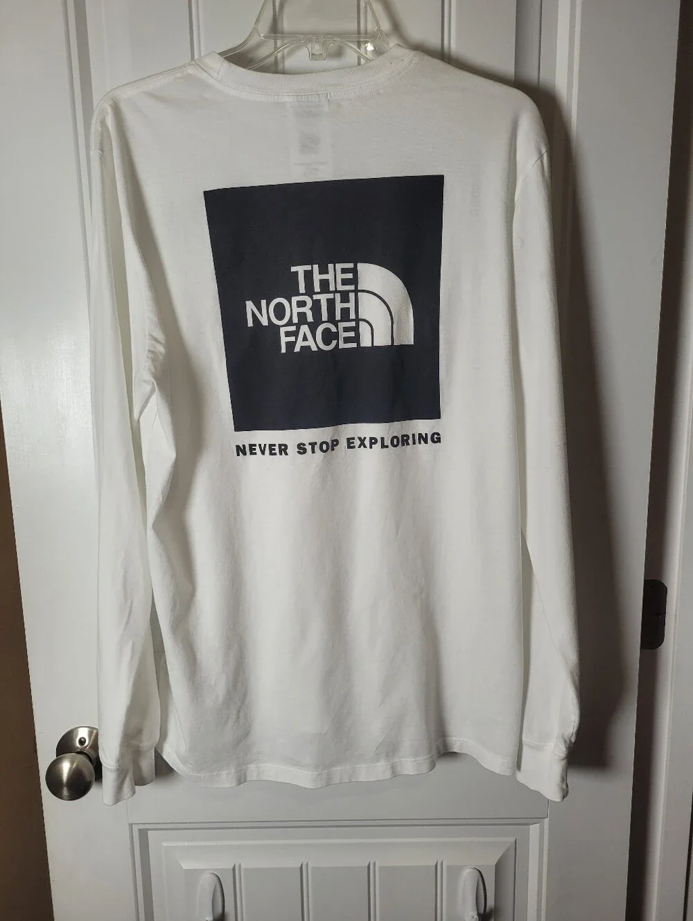 The North Face White Long Sleeve Logo Shirt 